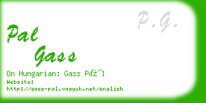 pal gass business card